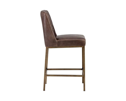 Sunpan - 5West Leighland Counter Stool - Havana Dark Brown - 104907 veiw 2