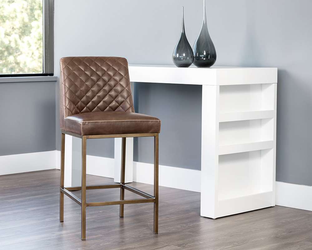Sunpan - 5West Leighland Counter Stool - Havana Dark Brown - 104907 veiw 4