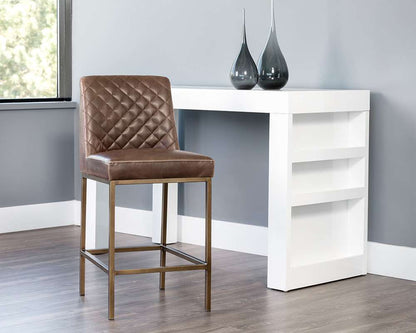 Sunpan - 5West Leighland Counter Stool - Havana Dark Brown - 104907 veiw 4