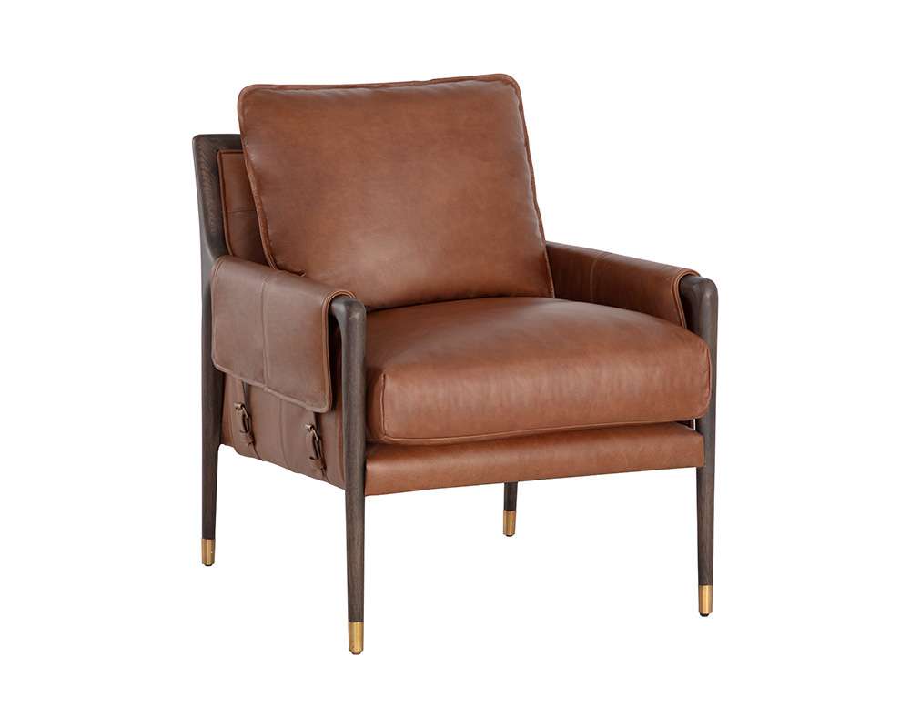 Sunpan - Mauti Armchair - Brown - Shalimar Tobacco Leather - 110571_SUN veiw 1