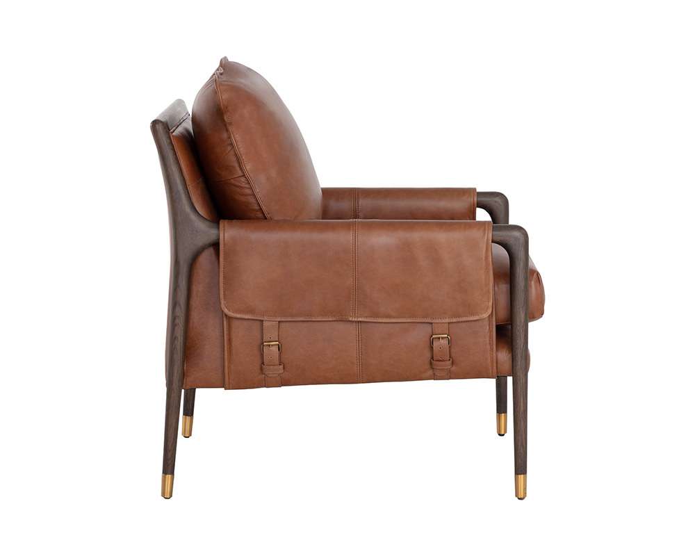 Sunpan - Mauti Armchair - Brown - Shalimar Tobacco Leather - 110571_SUN veiw 3