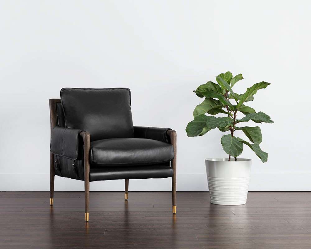 Sunpan - Westport Mauti Armchair - Dark Brown - Cortina Black Leather - 110572 veiw 5