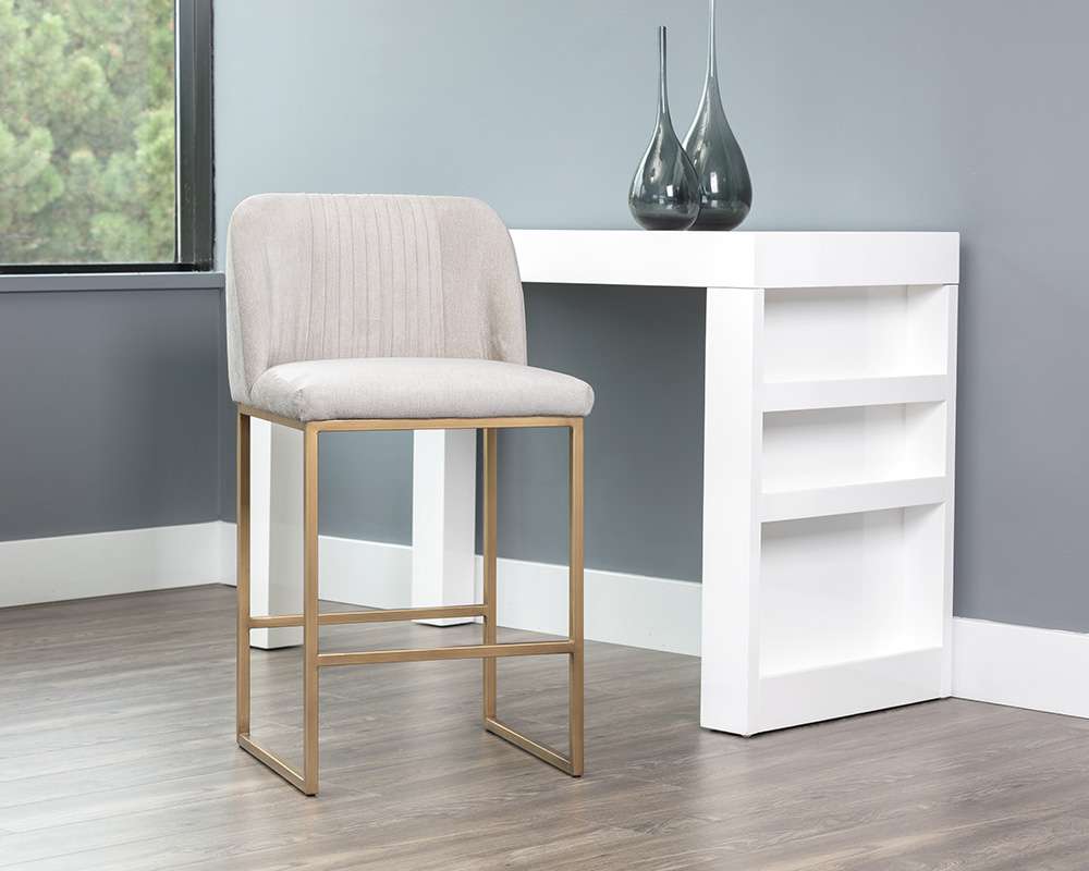 Sunpan - MIXT Nevin Counter Stool - Polo Club Muslin - 105088 veiw 4