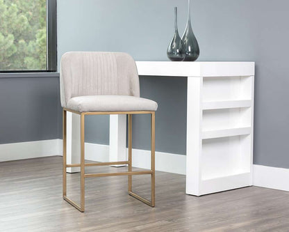 Sunpan - MIXT Nevin Counter Stool - Polo Club Muslin - 105088 veiw 4