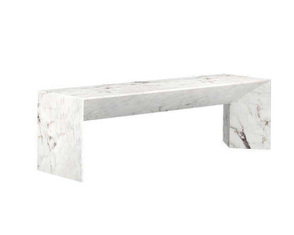 Sunpan - MIXT Nomad Bench - Marble Look - White - 108021 veiw 1