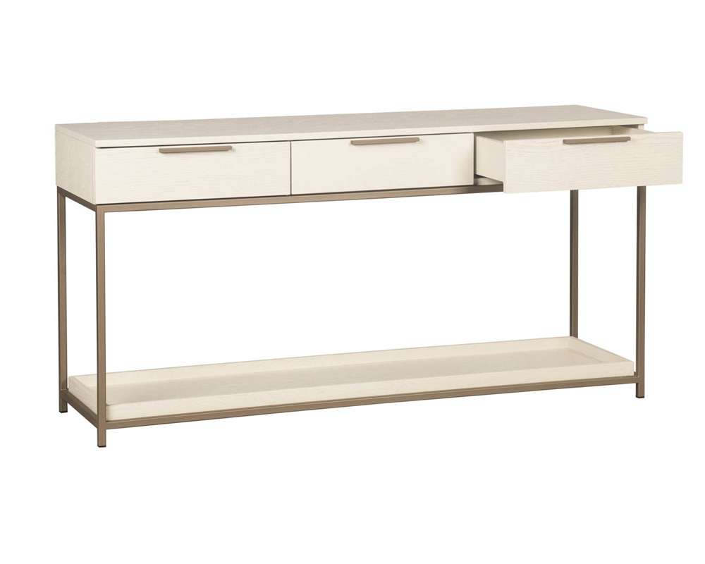 Sunpan - Artezia Rebel Console Table With Drawers - Champagne Gold - Cream - 108770 veiw 2