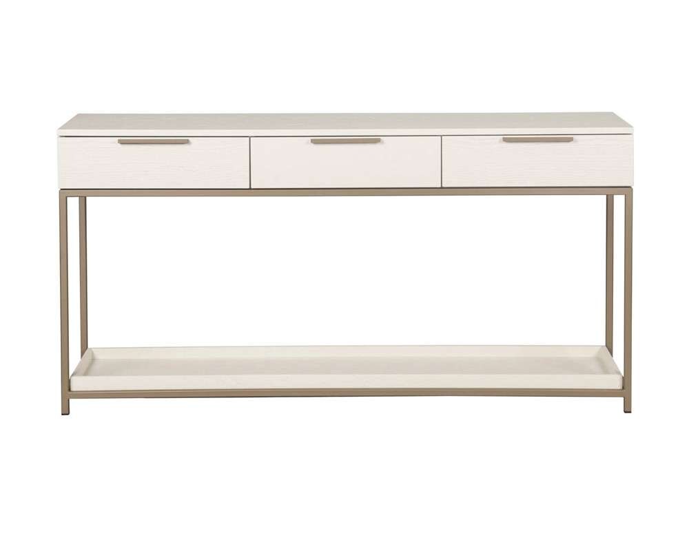 Sunpan - Artezia Rebel Console Table With Drawers - Champagne Gold - Cream - 108770 veiw 3