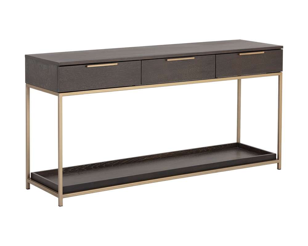 Sunpan - Artezia Rebel Console Table With Drawers  - Gold - Charcoal Grey - 105889 veiw 2