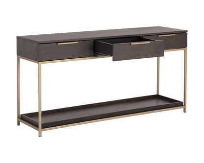 Sunpan - Artezia Rebel Console Table With Drawers  - Gold - Charcoal Grey - 105889 veiw 3