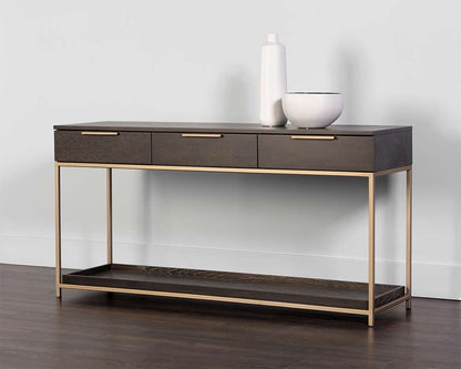 Sunpan - Artezia Rebel Console Table With Drawers  - Gold - Charcoal Grey - 105889 veiw 4