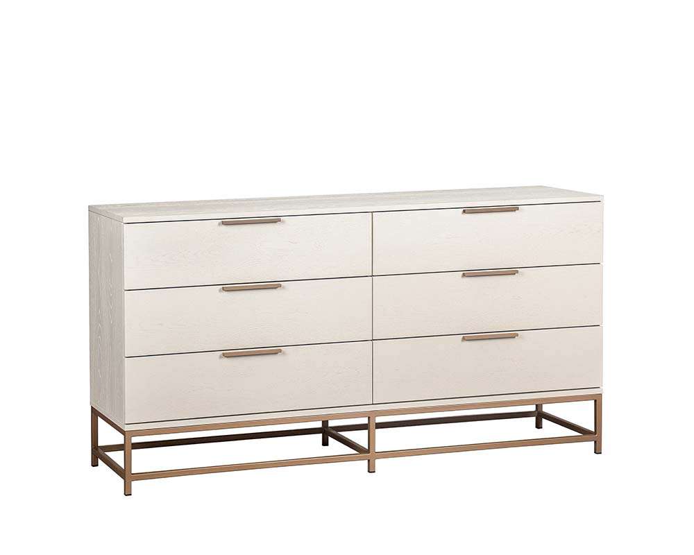 Sunpan - Artezia Rebel Dresser Small - Champagne Gold - Cream - 108498_CLOSEOUT veiw 1