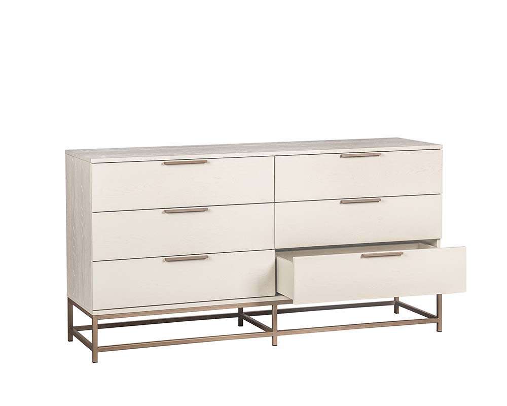 Sunpan - Artezia Rebel Dresser Small - Champagne Gold - Cream - 108498_CLOSEOUT veiw 2