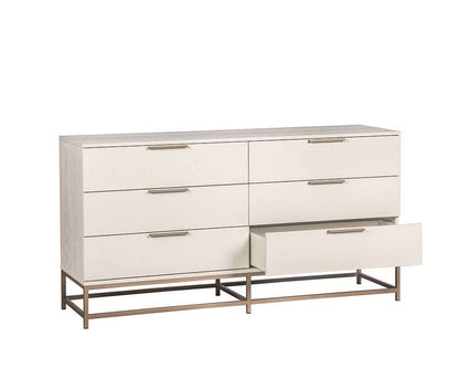 Sunpan - Artezia Rebel Dresser Small - Champagne Gold - Cream - 108498_CLOSEOUT veiw 2