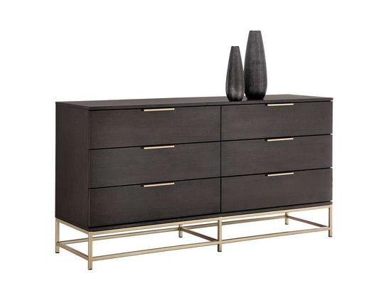 Sunpan - Artezia Rebel Dresser Small - Gold - Charcoal Grey - 104609 veiw 1