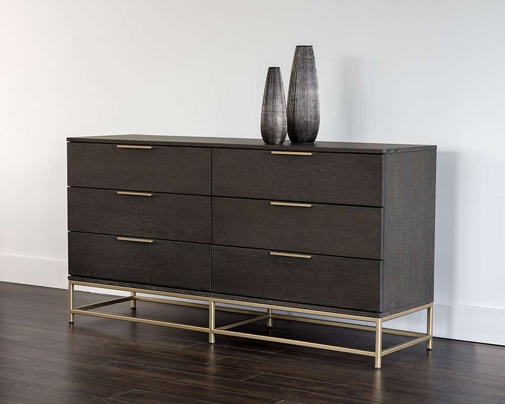 Sunpan - Artezia Rebel Dresser Small - Gold - Charcoal Grey - 104609 veiw 4