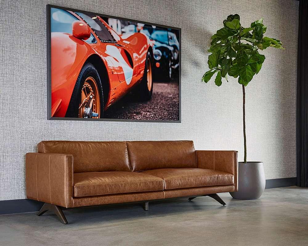 Sunpan - Westport Rogers Sofa - Shalimar Tobacco Leather - 110582 veiw 3