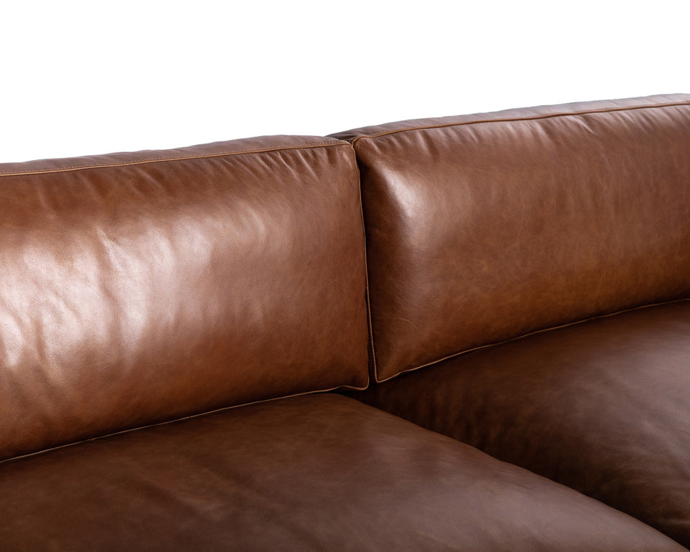 Sunpan - Westport Rogers Sofa - Shalimar Tobacco Leather - 110582 view 4