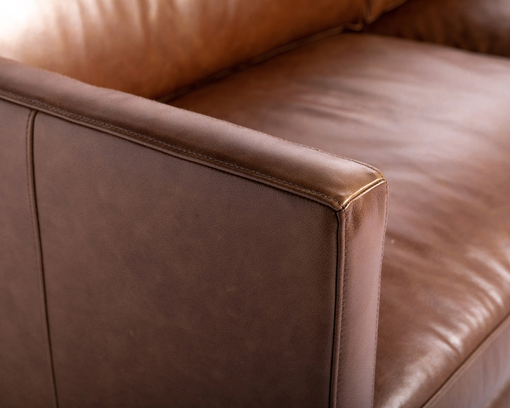 Sunpan - Westport Rogers Sofa - Shalimar Tobacco Leather - 110582 view 6