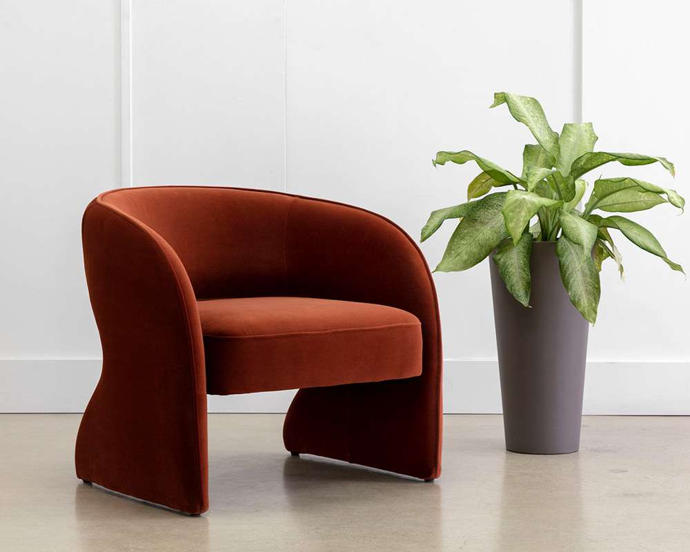Sunpan - 5West Rosalia Lounge Chair - Meg Rust - 109583 veiw 5
