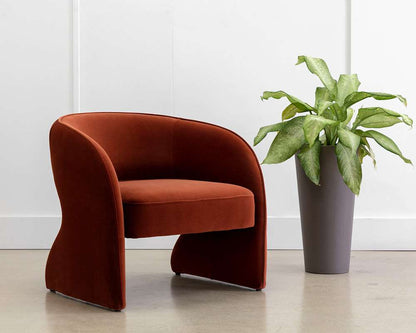 Sunpan - 5West Rosalia Lounge Chair - Meg Rust - 109583 veiw 5