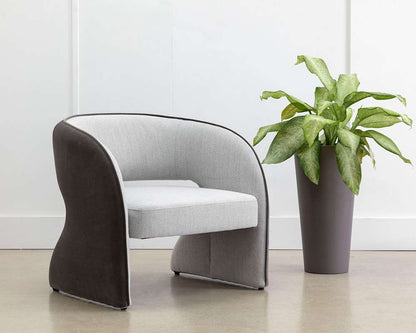 Sunpan - 5West Rosalia Lounge Chair - Mina Light Grey / Meg Ash - 109584 veiw 5