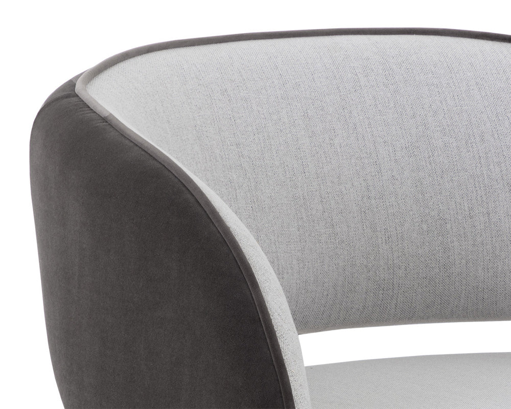 Sunpan - 5West Rosalia Lounge Chair - Mina Light Grey / Meg Ash - 109584 view 6