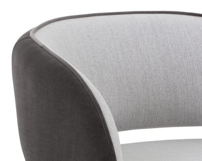 Sunpan - 5West Rosalia Lounge Chair - Mina Light Grey / Meg Ash - 109584 view 6