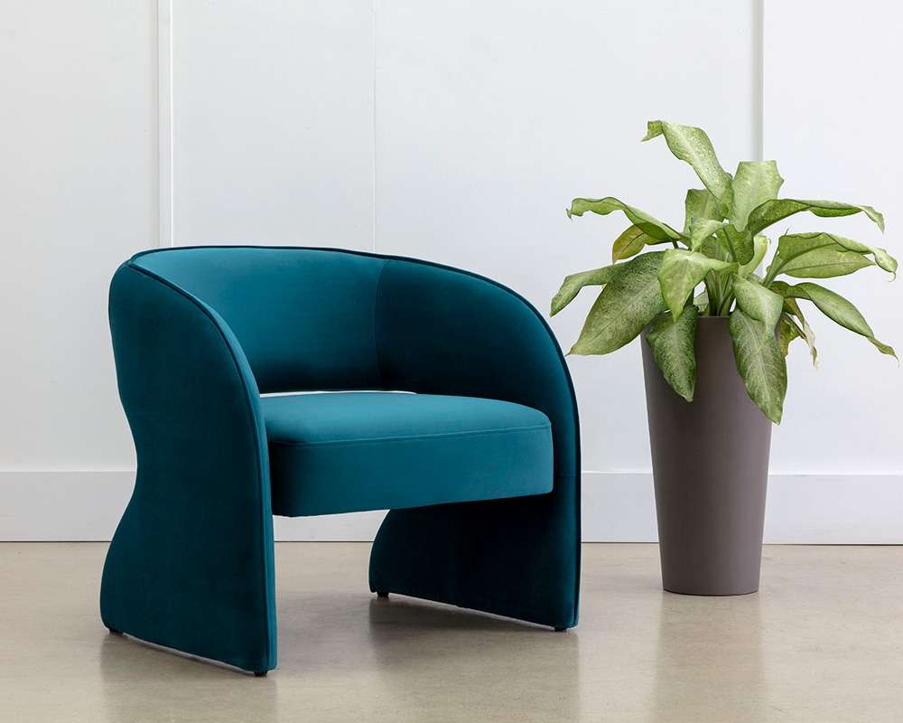 Sunpan - 5West Rosalia Lounge Chair - Timeless Teal - 109582 veiw 5