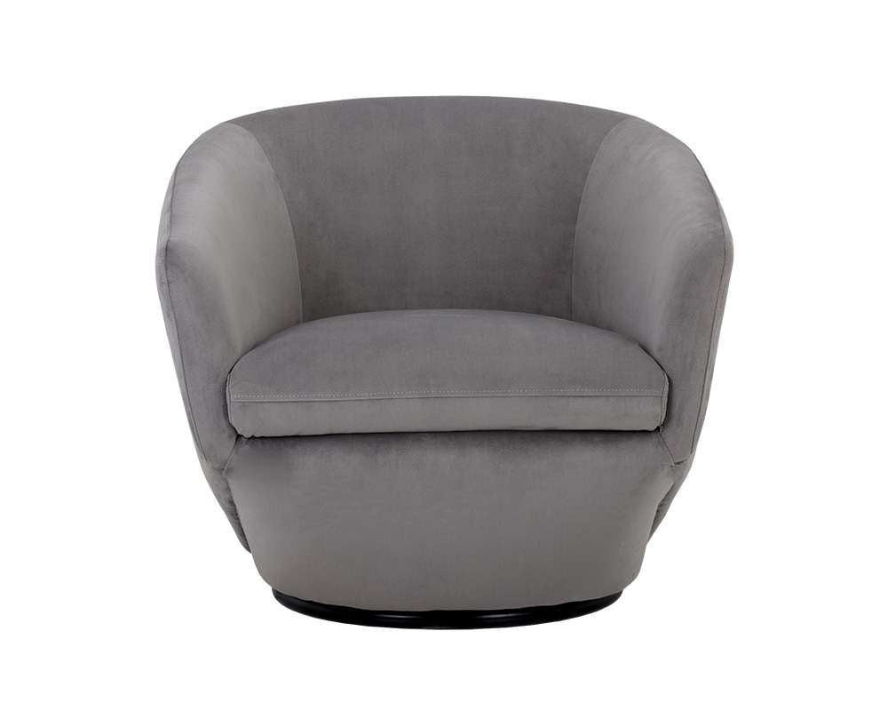 Sunpan - 5West Treviso Swivel Lounge Chair - Antonio Charcoal - 105299 veiw 2
