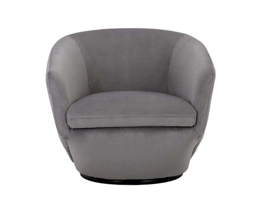 Sunpan - 5West Treviso Swivel Lounge Chair - Antonio Charcoal - 105299 veiw 2
