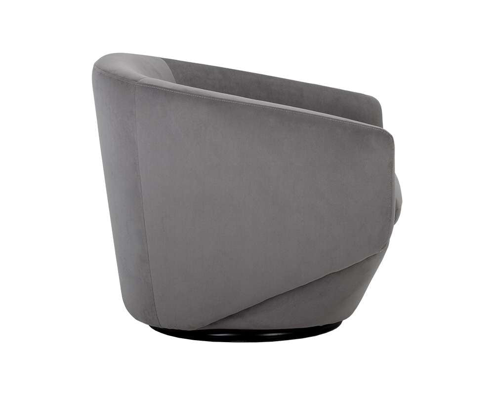 Sunpan - 5West Treviso Swivel Lounge Chair - Antonio Charcoal - 105299 veiw 3