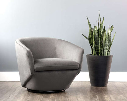 Sunpan - 5West Treviso Swivel Lounge Chair - Antonio Charcoal - 105299 veiw 5