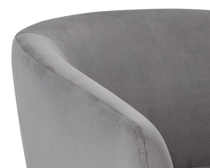 Sunpan - 5West Treviso Swivel Lounge Chair - Antonio Charcoal - 105299 view 6
