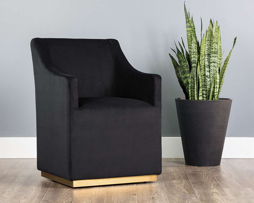 Sunpan - Irongate Zane Wheeled Lounge Chair - Abbington Black - 104982 veiw 5
