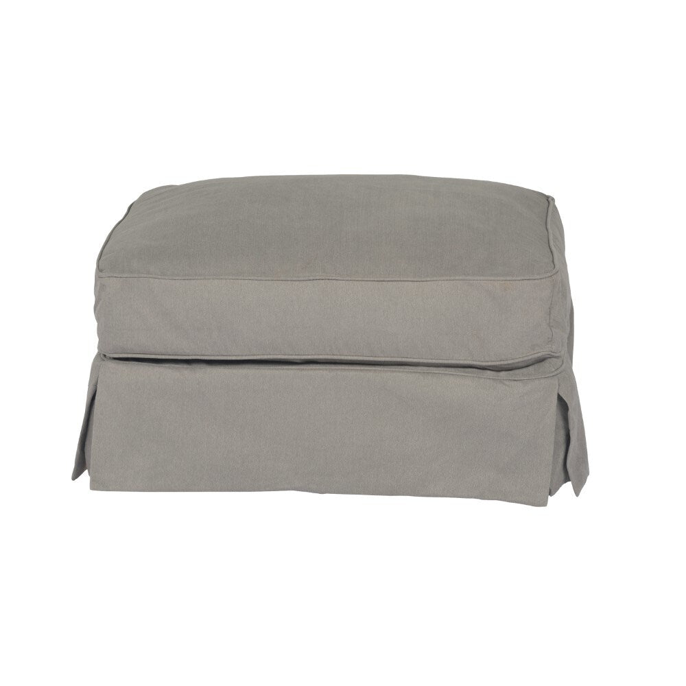 Sunset Trading - Americana Slipcovered Ottoman Performance Gray - SU-108530-391094 veiw 2