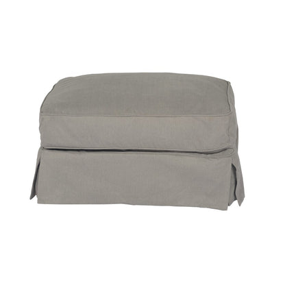 Sunset Trading - Americana Slipcovered Ottoman Performance Gray - SU-108530-391094 veiw 2