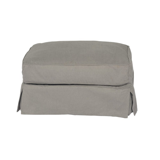 Sunset Trading - Americana Slipcovered Ottoman Performance Gray - SU-108530-391094 veiw 2