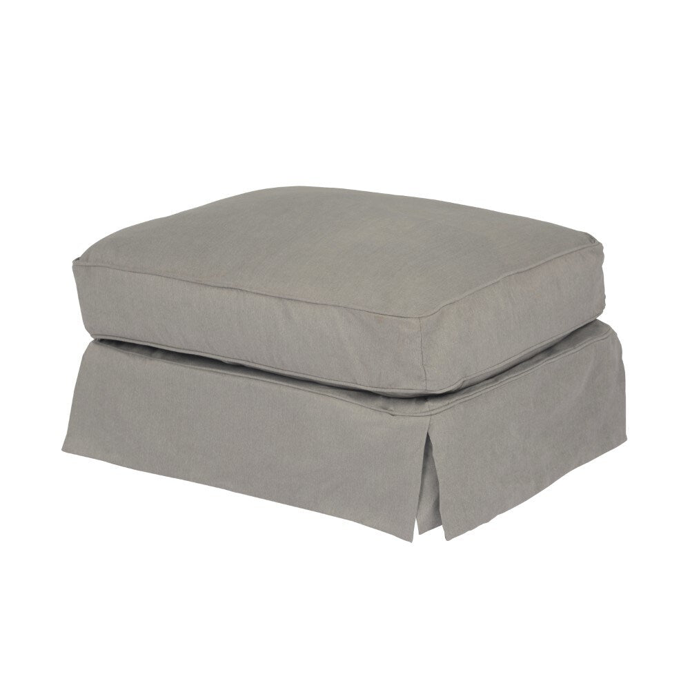 Sunset Trading - Americana Slipcovered Ottoman Performance Gray - SU-108530-391094 veiw 3