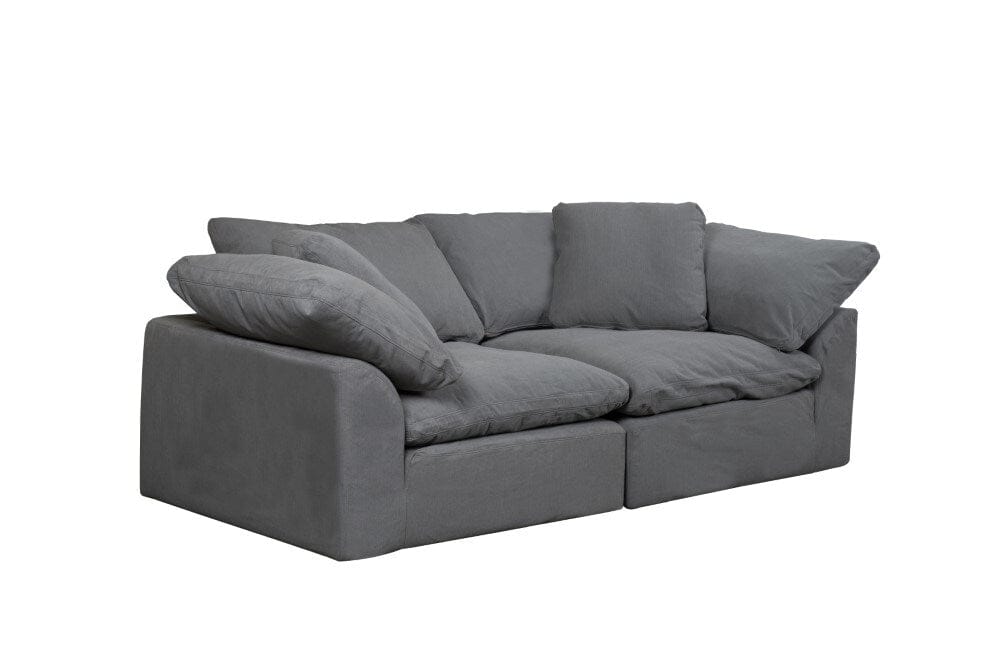 Sunset Trading - Contemporary Puff Collection 2PC Modular Sectional Sofa Gray - SU-1458-94-2C veiw 2
