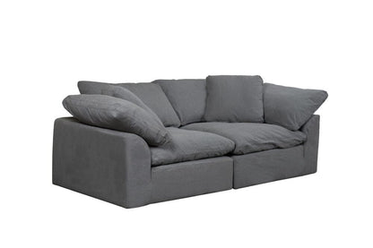 Sunset Trading - Contemporary Puff Collection 2PC Modular Sectional Sofa Gray - SU-1458-94-2C veiw 2
