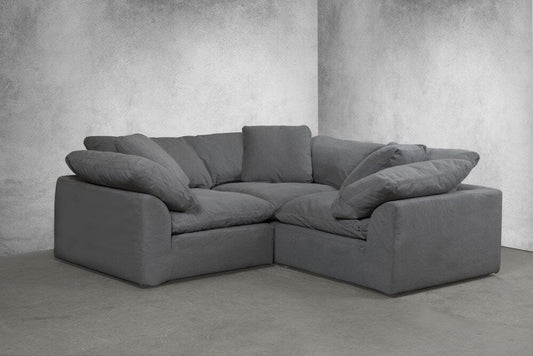 Sunset Trading - Contemporary Puff Collection 3PC L-Shape Sectional Sofa Gray - SU-1458-94-3C veiw 1