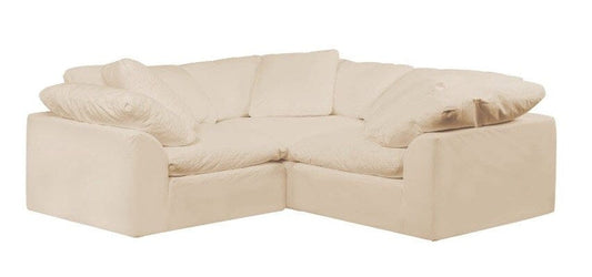 Sunset Trading - Contemporary Puff Collection 3PC L-Shape Sectional Sofa Tan/Beige - SU-1458-84-3C veiw 1