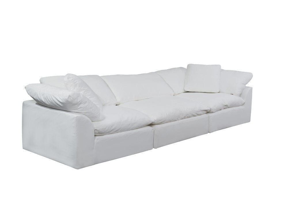 Sunset Trading - Contemporary Puff Collection 3PC Modular Sectional Sofa White - SU-1458-81-2C-1A veiw 2