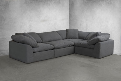 Sunset Trading - Contemporary Puff Collection 4PC L-Shaped Sectional Sofa Gray - SU-1458-94-3C-1A veiw 1