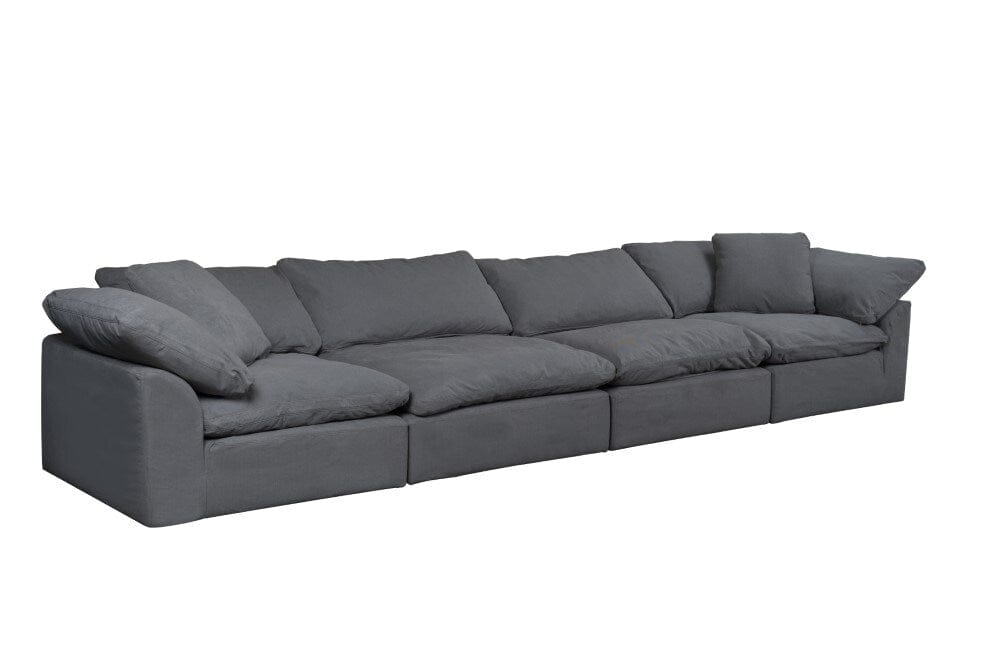 Sunset Trading - Contemporary Puff Collection 4PC Modular Sectional Sofa Gray - SU-1458-94-2C-2A veiw 2