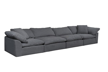 Sunset Trading - Contemporary Puff Collection 4PC Modular Sectional Sofa Gray - SU-1458-94-2C-2A veiw 2