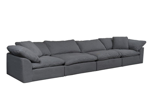 Sunset Trading - Contemporary Puff Collection 4PC Modular Sectional Sofa Gray - SU-1458-94-2C-2A veiw 2