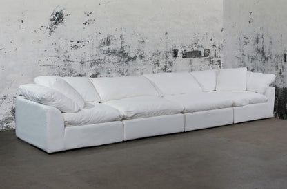 Sunset Trading - Contemporary Puff Collection 4PC Modular Sectional Sofa White - SU-1458-81-2C-2A veiw 1