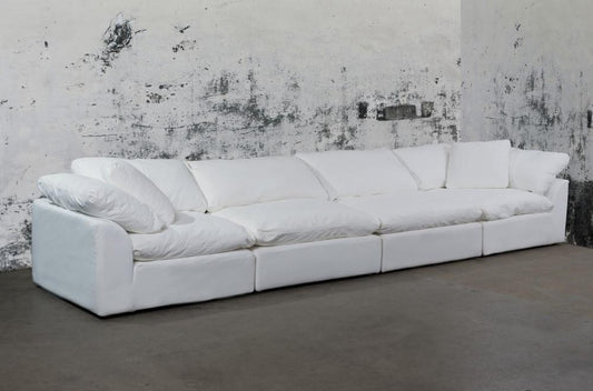 Sunset Trading - Contemporary Puff Collection 4PC Modular Sectional Sofa White - SU-1458-81-2C-2A veiw 1