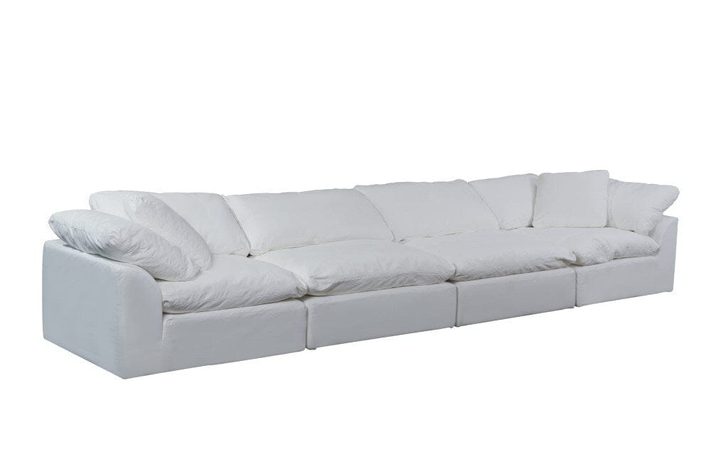 Sunset Trading - Contemporary Puff Collection 4PC Modular Sectional Sofa White - SU-1458-81-2C-2A veiw 2